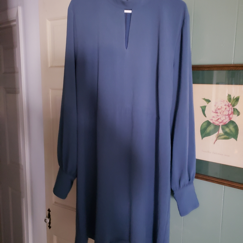 Banana Republic Long Sleeve Dress in Deep Blue